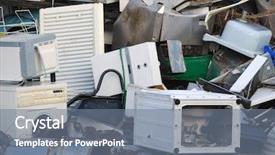  Presentation with scrap yard - Beautiful presentation design featuring piled up in scrap yard backdrop and a  colored foreground