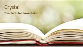  Presentation with open book - PPT layouts having piles books papers - open book background and a soft green colored foreground