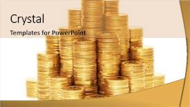  Presentation with piles - Amazing PPT layouts having piles of coins isolated backdrop and a yellow colored foreground