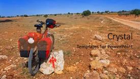  Presentation with pilgrim - Cool new presentation theme with pilgrim bike and templarios cross backdrop and a coral colored foreground
