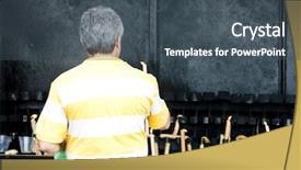  Presentation with pilgrim - Presentation with pilgrim-with-candles-in-fatima background and a ocean colored foreground