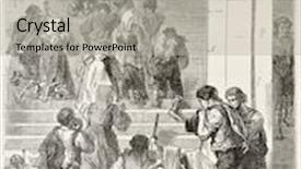  Presentation with kneeling - Amazing PPT layouts having pilgrims penitent kneeling backdrop and a light gray colored foreground