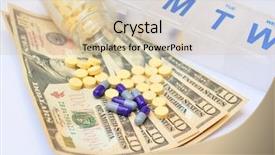  Presentation with medicine - Presentation theme with pill box - money and medicine background and a lemonade colored foreground