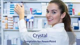  Presentation with pharmacy - Amazing theme having pill camera - portrait of pharmacist checking backdrop and a sky blue colored foreground