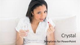  Presentation with dark - Amazing presentation theme having pill camera - pretty young dark haired model backdrop and a  colored foreground