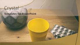  Presentation with table meal plan for osteotphorosis - Audience pleasing slide set consisting of pill-plates-on-the-bedside backdrop and a soft green colored foreground