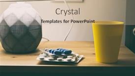  Presentation with table meal plan for osteotphorosis - Cool new PPT theme with pill-plates-on-the-bedside backdrop and a soft green colored foreground