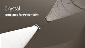  Presentation with spain - Theme enhanced with pillar-in-the-landmark-placa background and a gray colored foreground