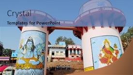  Presentation with varanasi - Presentation theme enhanced with  background and a  colored foreground