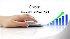  Presentation with grab hand - Colorful theme enhanced with pillars growth - hand business graph backdrop and a  colored foreground