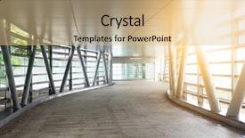  Presentation with pedestrian - Beautiful presentation theme featuring pillars growth - pedestrian walkway backdrop and a  colored foreground