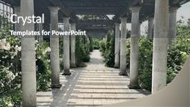  Presentation with summer - Slides featuring pillars growth - summer afternoon pergola background and a  colored foreground