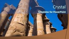  Presentation with papyrus - PPT layouts consisting of pillars-of-the-karnak-temple background and a ocean colored foreground