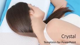  Presentation with orthopedic - Audience pleasing slides consisting of mattress medical - young woman lying on bed backdrop and a lemonade colored foreground