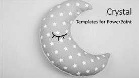  Presentation with shape - Cool new theme with pillow in shape of moon backdrop and a light gray colored foreground
