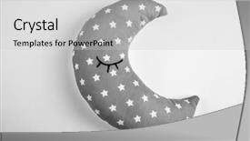  Presentation with soft gold of light - Presentation theme having pillow in shape of moon background and a light gray colored foreground
