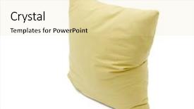  Presentation with pure white - Beautiful slide deck featuring pillow isolated on pure white background backdrop and a lemonade colored foreground
