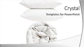  Presentation with chemistry white pills - Cool new PPT theme with pillows and duvet on white backdrop and a white colored foreground