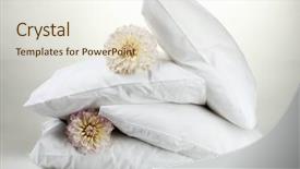  Presentation with dia de los muertos flowers - Presentation theme having pillows and flowers on grey background background and a sky blue colored foreground