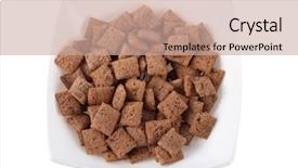  Presentation with chocolate cereal - Beautiful presentation theme featuring pillows cereal backdrop and a coral colored foreground