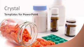  Presentation with pills - Colorful slides enhanced with pills-assortment-on-white-background backdrop and a white colored foreground