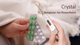  Presentation with coronavirus pill - Amazing PPT theme having pills health - takes the pill backdrop and a lemonade colored foreground