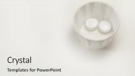  Presentation with pills - Presentation theme with pills in a paper cup background and a white colored foreground