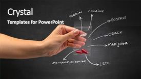  Presentation with plastic bag - Presentation design with pills in plastic bag background and a dark gray colored foreground