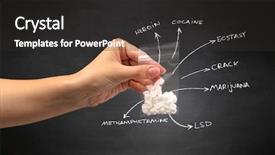  Presentation with plastic bag - PPT layouts with pills in plastic bag background and a dark gray colored foreground