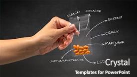  Presentation with plastic bag - Presentation design with pills in plastic bag background and a dark gray colored foreground