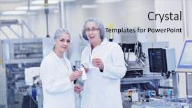  Presentation with medicament medical medicine pills - Presentation theme enhanced with pills industry factory and production background and a lemonade colored foreground