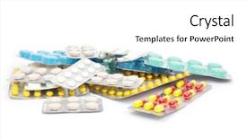 Presentation with chemistry white pills - Amazing slide deck having pills isolated on a white backdrop and a white colored foreground