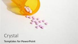 Presentation with pill bottle - Beautiful presentation theme featuring pills-medical-prescription-pills backdrop and a white colored foreground