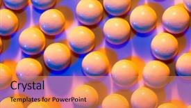  Presentation with pills - Slide deck enhanced with pills on colorful abstract background background and a gold colored foreground
