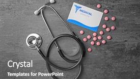  Presentation with medical business - Amazing theme having pills on gray background backdrop and a gray colored foreground