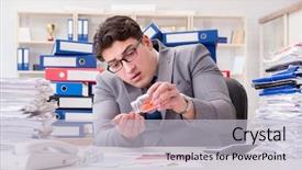  Presentation with stress - Colorful presentation enhanced with pills to cope with stress backdrop and a light gray colored foreground