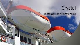  Presentation with cruise ship - Colorful PPT layouts enhanced with marine pilot - life boat handling gear backdrop and a light gray colored foreground