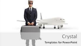  Presentation with pilot - Slide deck enhanced with pilot-carrying-a-suitcase background and a light gray colored foreground