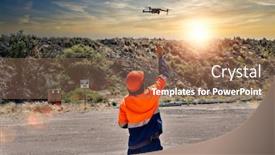  Presentation with pilot - Cool new presentation with pilot-catching-a-drone backdrop and a coral colored foreground