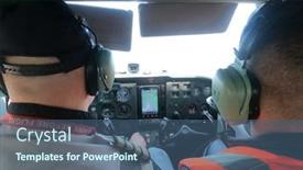  Presentation with teach - Beautiful PPT theme featuring pilot-instructor-teach-student-flight backdrop and a ocean colored foreground