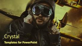  Presentation with pilot - Presentation design consisting of pilot-of-the-20s background and a wine colored foreground