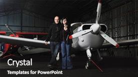  Presentation with happines - Beautiful presentation design featuring pilot school - beautiful and happy young couple backdrop and a black colored foreground