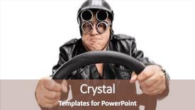  Presentation with driving - Presentation design with pilot school - focused senior man with driving background and a violet colored foreground