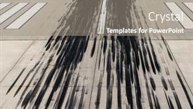  Presentation with airport runway - Slide deck consisting of pilots-point-of-view background and a  colored foreground