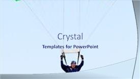  Presentation with parachute - Amazing PPT theme having pilsen-czech-republic-august-25 backdrop and a sky blue colored foreground