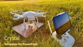  Presentation with uav camera - Slide set having pilsen-czech-republic-june-16 background and a  colored foreground