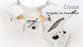  Presentation with camera drone - PPT theme featuring pilsen-czech-republic-june-27 background and a sky blue colored foreground