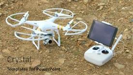  Presentation with camera drone - Cool new PPT theme with pilsen-czech-republic-june-28 backdrop and a coral colored foreground