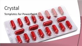  Presentation with capsules - PPT theme consisting of pilul pills blister packs - medical capsules isolated on white background and a white colored foreground