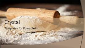  Presentation with dough - Colorful presentation design enhanced with pin - pizza dough backdrop and a coral colored foreground